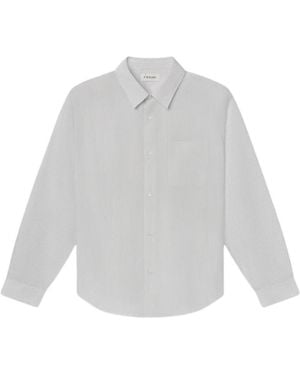 FRAME Striped Long-Sleeve Shirt - White