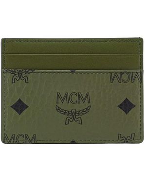 MCM Logo Printed Wallet - Green