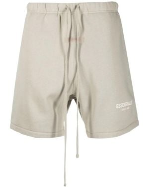 Fear Of God Logo-Patch Track Shorts - Natural