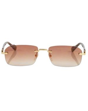 Gucci Gg Rectangular Sunglasses - White