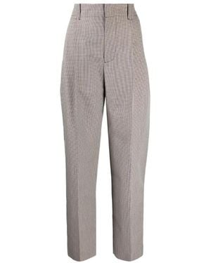 Marni Straight Leg Pleated Cropped Pants - Gray