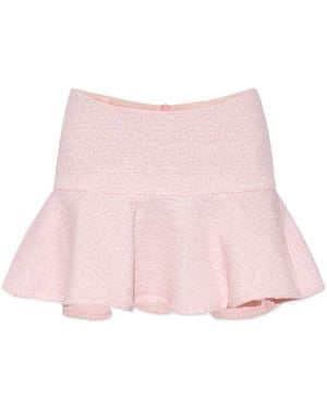 MISBHV Paris Flared Tweed Mini Skirt - Pink