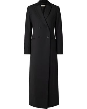 Kallmeyer Palmer Double-Breasted Wool-Blend Twill Coat - Black