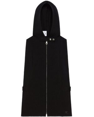 Courreges Courrèges Zipped Scarf Hood - Black