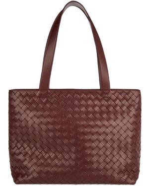 Bottega Veneta Intrecciato Shoulder Bag - Red