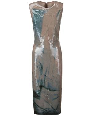 16Arlington Aveo Sequin-Embellished Midi Dress - Gray