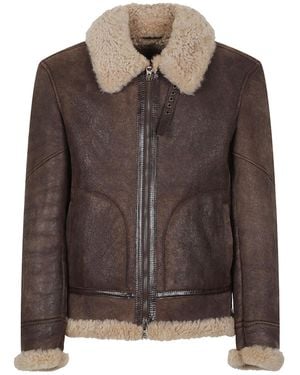 Stewart Sylvester Aviator Jacket - Brown