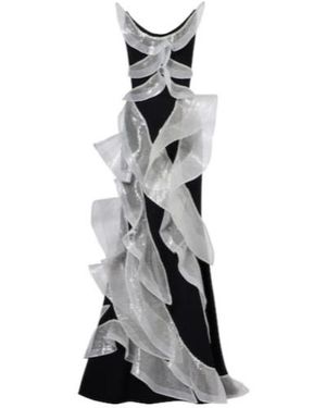 Maticevski Refraction Sequined Ruffled Gown - Black