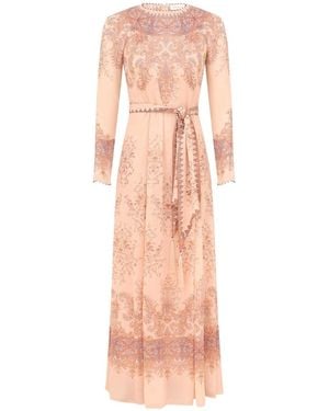 Zimmermann Paisley Print Slim-Fit Dress - Pink