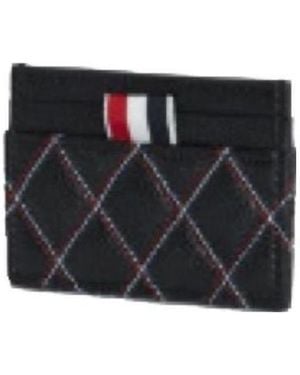 Thom Browne Quilted-Effect Cardholder - Black