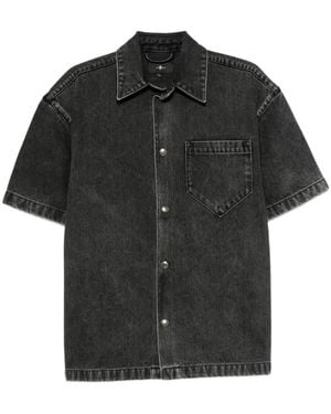 7 For All Mankind Caviar Camp Shirt - Black