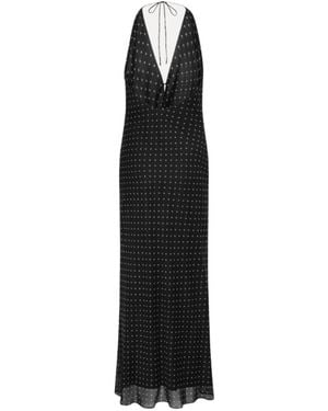 ROTATE BIRGER CHRISTENSEN Chiffon Halterneck Dress - Black