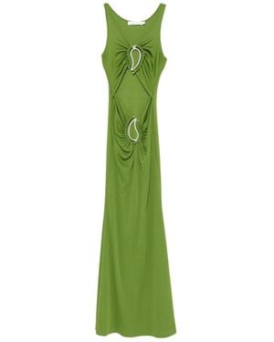 Christopher Esber Cut-Out Ring-Detail Maxi Dress - Green