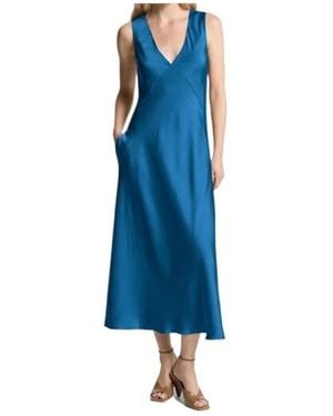 Michael Kors Michael Satin Midi Dress - Blue