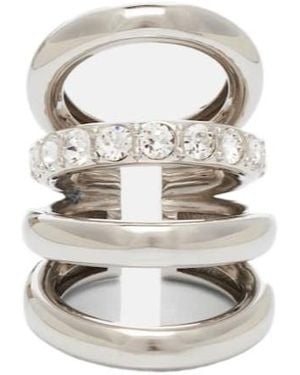 Rabanne Crystal-Embellished Ring - White