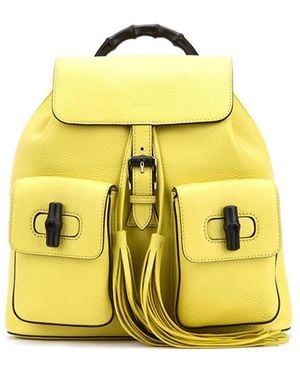 Gucci Grain Logo Backpack - Yellow