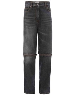 JW Anderson Jw Anderson Cut-Out Detailed Denim Jeans - Gray