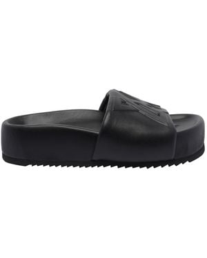 Vic Matié Embossed Sandals - Black