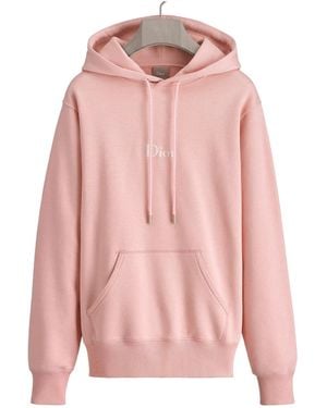 Dior Hooded Sweatshirt With Embroidery, Relaxed Fit - Pink
