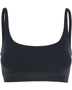 Tom Ford Logo Underband Bralette Bra - Blue