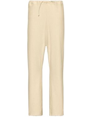 Maison Margiela Four-Stitch Straight-Leg Trousers - Natural