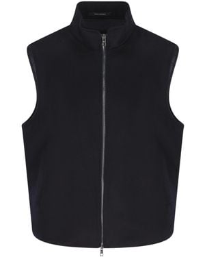 Tagliatore Sleeveless Vest - Black