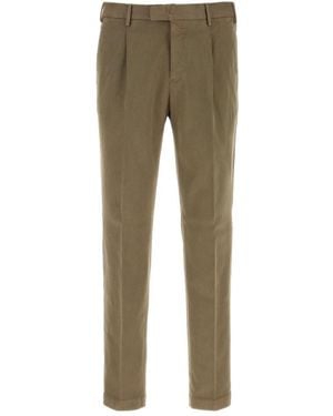 Pt Pantaloni Pleated Turn-Up Trousers - Grey