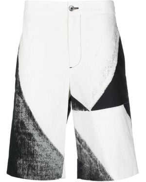 McQueen Printed Bermuda Shorts - White