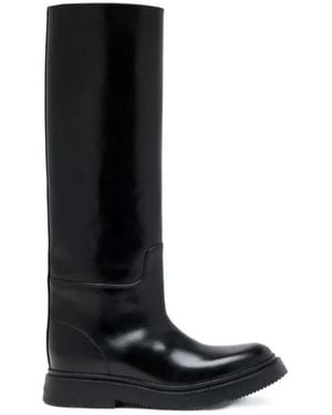 Proenza Schouler Bank Leather Boots - Black