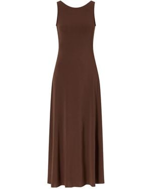 Eres Sculpture Backless Jersey Maxi Dress - Brown