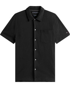 Tommy Hilfiger Pointcollar Shortsleeve Shirt - Black