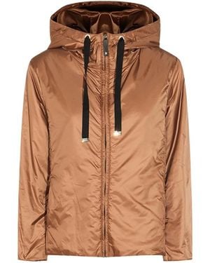 Max Mara Long-Sleeved Cotton-Padded Jacket - Brown