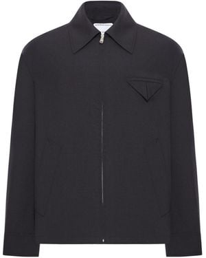 Bottega Veneta Wool Kimono Jacket - Blue