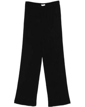 Issey Miyake Ribbed Trousers - Black