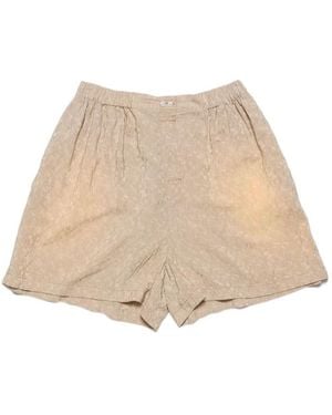 Acne Studios Elastic Waist Shorts - Natural