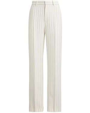 Polo Ralph Lauren Regular Pinstripe Trousers - White