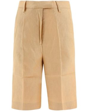 REMAIN Birger Pleated Zipper Shorts - Natural