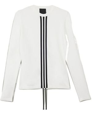 Y-3 Stripe-Detail Long-Sleeve T-Shirt - White