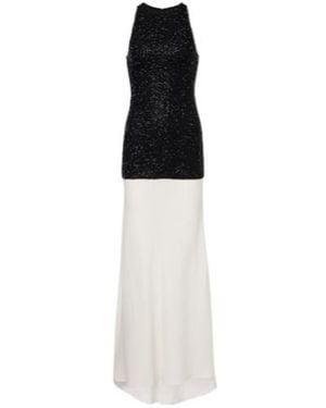 STAUD Gabrielle Beaded Crêpe Gown - White