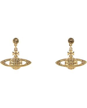 Vivienne Westwood Mini Bas Relief Drop Earrings - Metallic