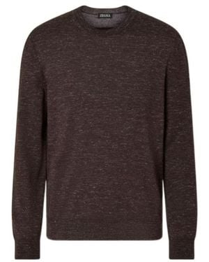 ZEGNA Oasi Mélage Crewneck Jumper - Brown