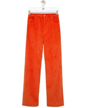 Loewe Corduroy Straight Leg Pants - Orange