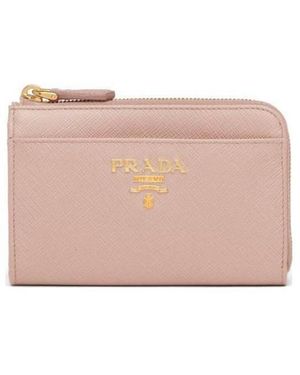 Prada Saffiano Leather Keychain - Pink