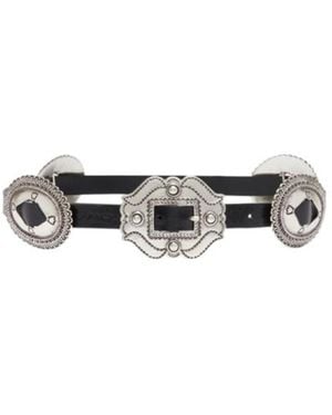 Pinko Belt With Large Buckle, 2Cm - White