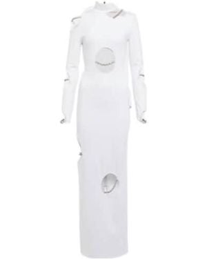 Christopher Kane Embellished Cutout Maxi Dress - White