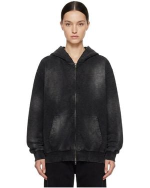 Marissa Chiara Long-Sleeved Zip-Up Sweatshirt - Black