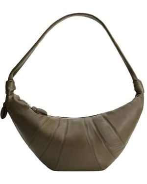 Lemaire Large Croissant Paneled Shoulder Bag - Metallic