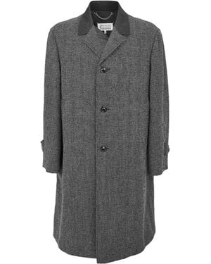 Maison Margiela Tailored Slim Long Coat - Grey