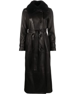 Blancha Long-Sleeved Coat - Black