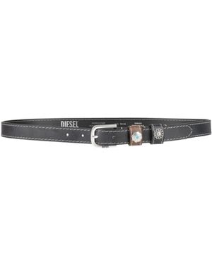 DIESEL Leather Belt - White